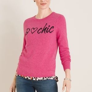 Chico's Cashmere Wool Blend Peace Love Chic Sweater